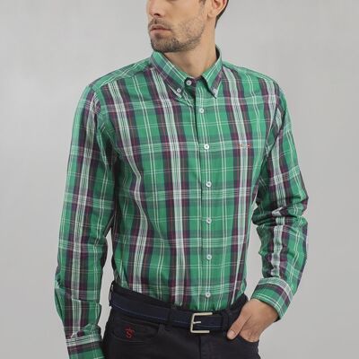 Camicia a quadri verde