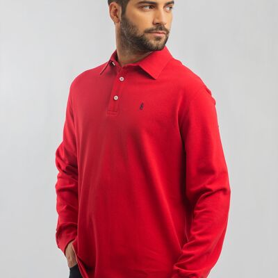 Red Embroidered Logo Polo