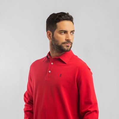 Red Embroidered Logo Polo