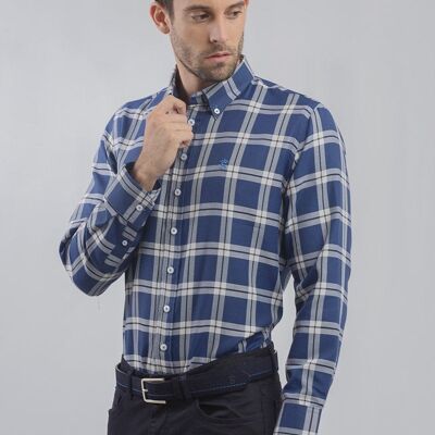 Blue And White Checkered Shirt