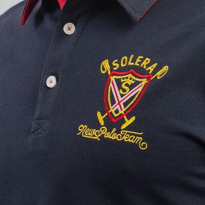 Polo à logo brodé bleu marine
