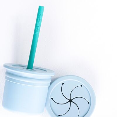 SIP & SNACK GREEN/ BLUE SILICONE MINIKOI