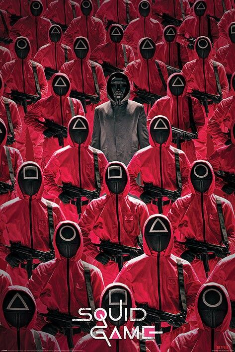 SQUID GAME(CROWD) Laminiertes Poster 61 cm x 91 cm