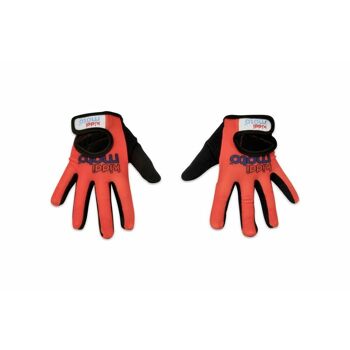Présentation des gants de cyclisme rouges à doigts complets 1