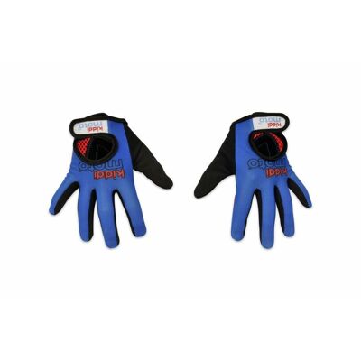 Guantes de ciclismo de dedos completos azules