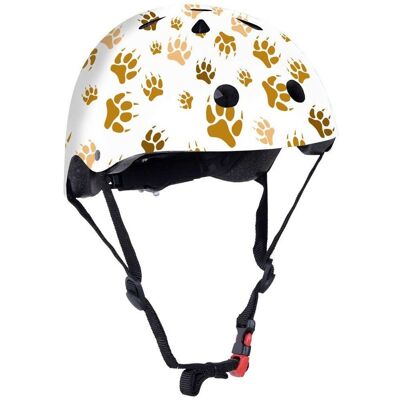 Casco de bicicleta con estampado de huellas