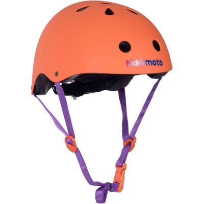 Casco de bicicleta naranja mate