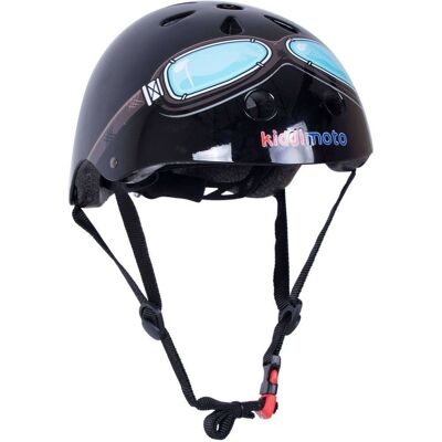 Casco da bicicletta con occhiali neri