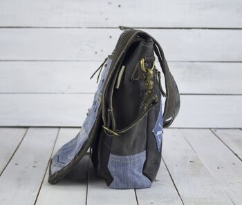 Sunsa sac besace femme sac à bandoulière fabriqué à partir de jeans recyclés sac homme 6