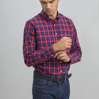 Camicia a Quadri Rosso Blu