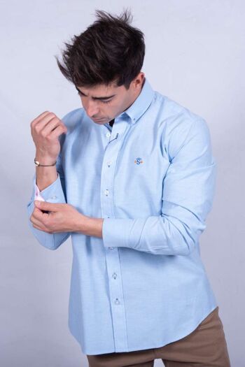 Chemise Oxford Bleu Clair 6