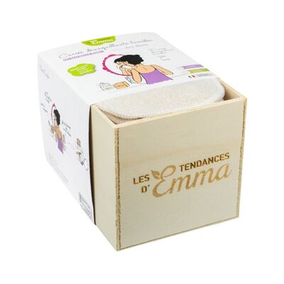 Belle D'Emma eco kit 20 cuadritos desmaquillantes algodón orgánico dos caras