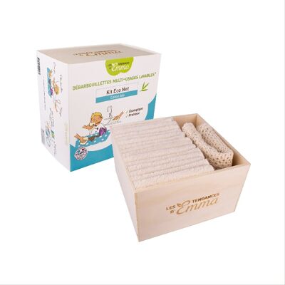 Washable paper towels: Les Tendances d'Emma Eco net kit in organic cotton