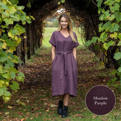 Robe Ample 100% Lin Bio – JOELLE Ombre Violet