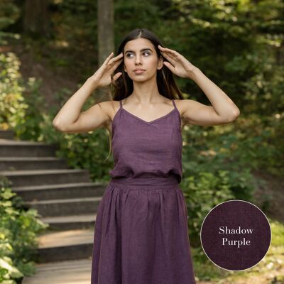 Organic 100% Linen Slip Top Camisole – KIM Shadow Purple