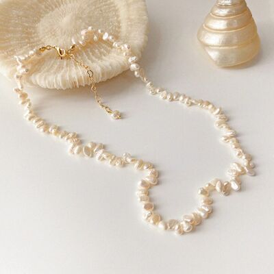 Perlenkette mit Süßwasserperlen - Ja (+£2.50)