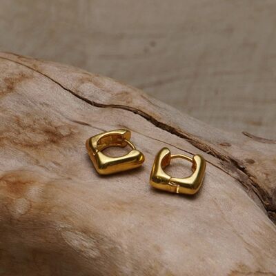 Geometric Huggie Earrings - No