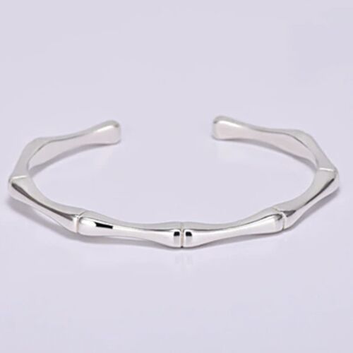 Sterling Silver Bamboo Bangle - No