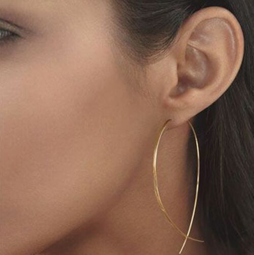 Almond Twist Earrings - Gold - No