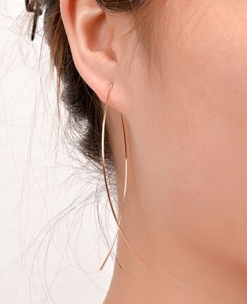 Boucles d'oreilles Twist Amande - Argent - Non 4