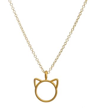 Collier Pendentif Chat - Or - Non 1