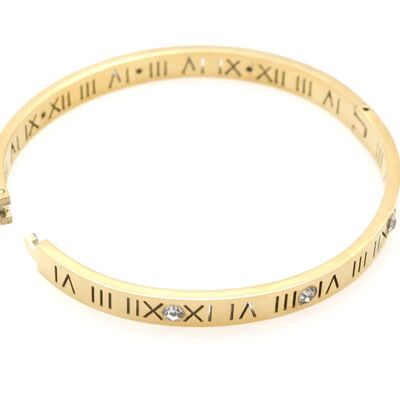 Bracciale con numeri di cristallo (placcato in oro 18kt) - Oro (placcato in oro 18kt) - No