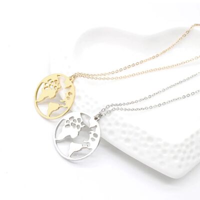 Planet Earth Pendant Necklace - Gold - Yes (+£2.50)