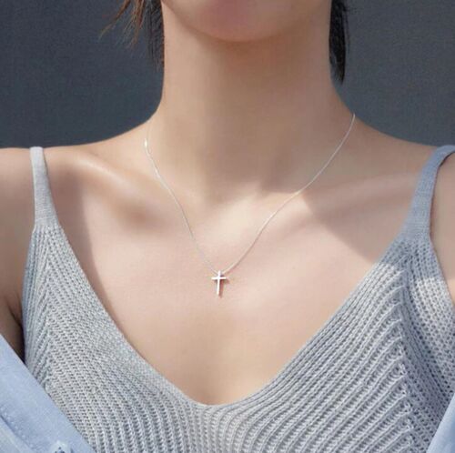 Sterling Silver Cross Necklace - No