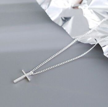 Collier croix en argent sterling - Non 3