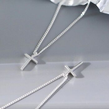 Collier croix en argent sterling - Non 4