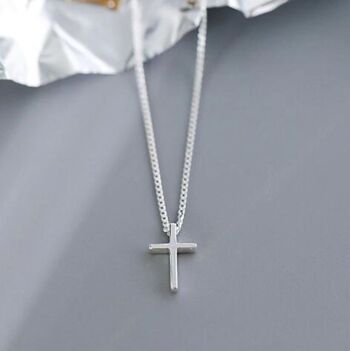 Collier croix en argent sterling - Non 5