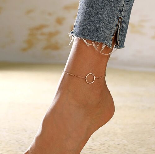 Halo Anklet - Silver - No
