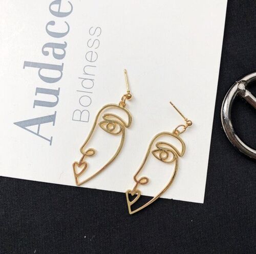 Picasso Drop Earrings - Gold - No