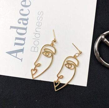 Boucles d'Oreilles Pendantes Picasso - Or - Oui (+£2.50) 1