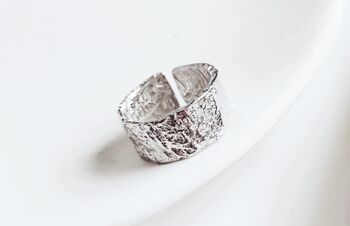 Bague en argent sterling martelé - Non - Argent sterling 5