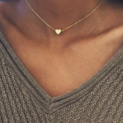 Collana con ciondolo a cuore - Oro - n