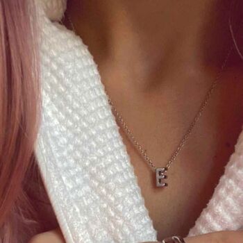 Collier Pendentif Initiale Personnalisé - B - Or - Oui (+£2.50) 9