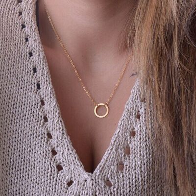 Simple Circle Pendant Necklace - No