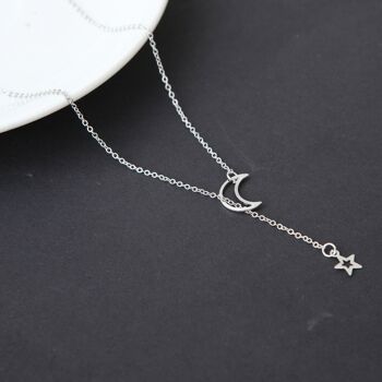 Collier Lune & Étoile Pompon - Argent - Non 4