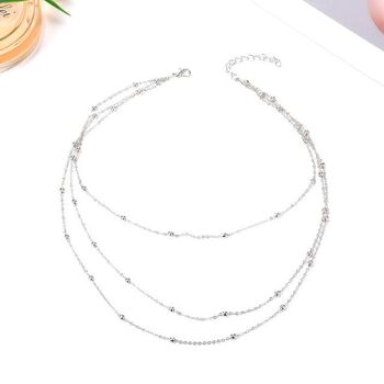 Collier Triple Goutte - Argent - Non 4