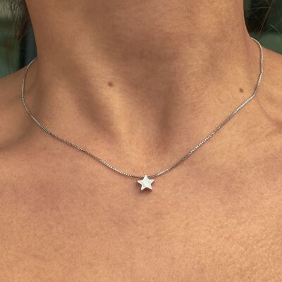 Collar con colgante de estrella - Plata de ley (+£10) - No