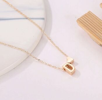 Collier Personnalisé Coeur & Initiale - K - Or - Oui (+£2.50) 9