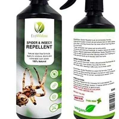 EcoWidow 500ml Natural Strong Insect & Spider Repellent Spray - for Home, Indoors & Outdoors