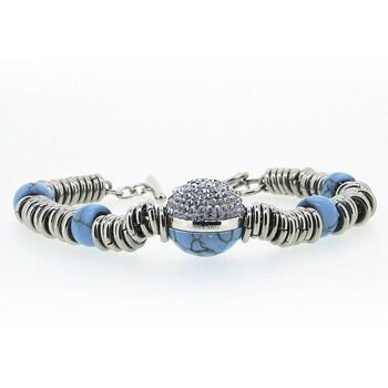 Bracelet Femme Time Force TS5086BS Acier Bleu Argent (19 cm)