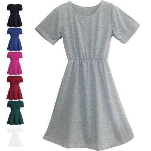 Women Sexy Casual Pocket Summer Dress Ladies Short Sleeve Evening Party Mini Dress Casual A-line Slim High Waist Dresses Vestido - Purple