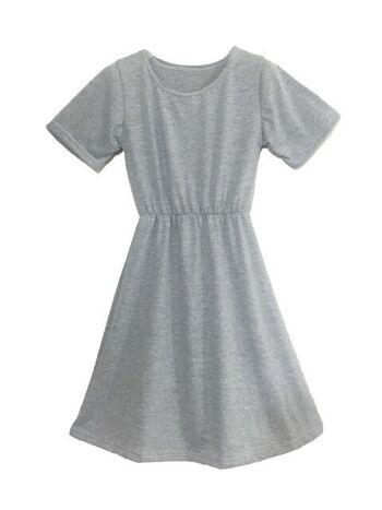 Femmes Sexy Casual Poche Robe D'été Dames À Manches Courtes Soirée Mini Robe Casual A-ligne Mince Taille Haute Robes Robe - Gris 6