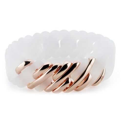 Ladies'Bracelet TheRubz 01-100-155 White Rose gold Silicone Stainless steel Steel/Silicone (20 x 19 cm)