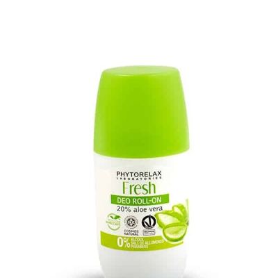 Fresh deo roll-on with 20% of aloe vera