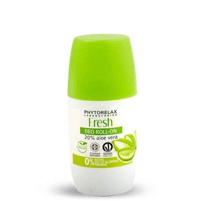 Fresh deo roll-on with 20% of aloe vera