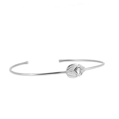 Beetle Bangle - Palladium / Crystal